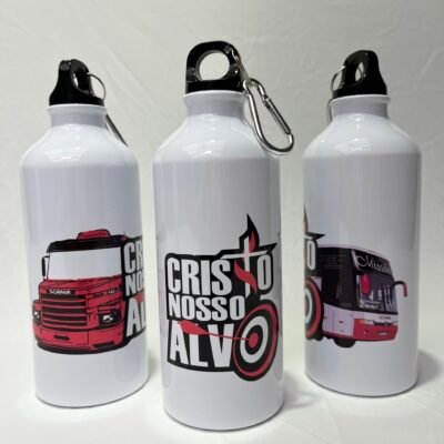 Garrafa de Aluminio Cristo Nosso Alvo